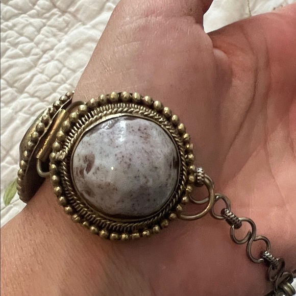 Vintage Beaded Bracelet with Dark Stones - Picture 5 of 8